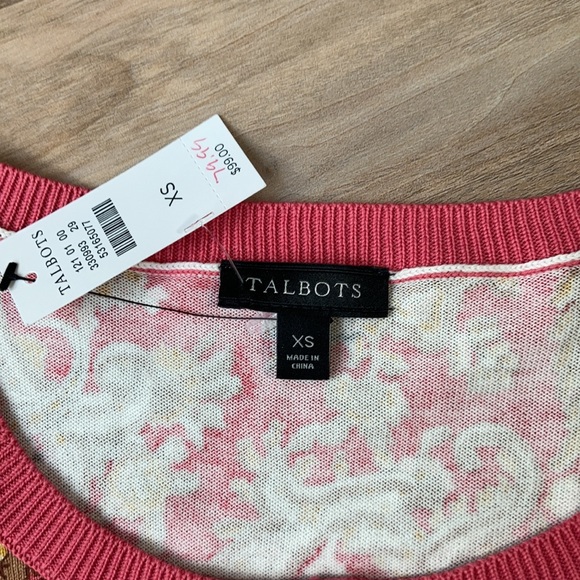 LastCall❌NWT Talbots paisley print button down top size XS - Picture 6 of 10